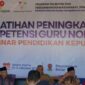 KEGIATAN. Seminar pendidikan dan pelatihan peningkatan kompetensi guru yang digelar SKK Migas-KEI bersama Dinas Pendidikan dan Kemenag Sumenep di Pulau Pagerungan Besar, Kecamatan Sapeken, untuk mendorong inovasi pembelajaran di wilayah kepulauan. (Istimewa/Redaksi BBI/Sumenep)