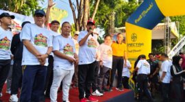 ACARA. Suasana JJS Politik dalam rangka Hari Parlemen 2026 di kawasan Taman Bunga Sumenep, Minggu (18/10/2026) pagi. (Istimewa/Redaksi BBI/Sumenep)