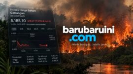 VISUAL. IHSG merosot 11,57 persen ke level 5.185,10 pada penutupan perdagangan 16 Oktober 2026, di tengah tekanan hebat pasar saham Indonesia. (Istimewa/AI/Redaksi BBI/Bisnis)